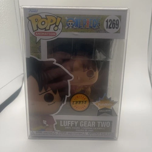 Funko Pop! One Piece Luffy Gear Two 1269 CHASE Fundom Exclusive + Protector NEW