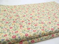 JoAnn Fabrics Vanilla Beige & Rose Floral Cotton Blend Quilting Fabric 46 x 44