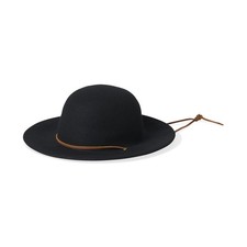 Brixton Mens Tiller Wide Brim Felt Fedora Hat Medium Black