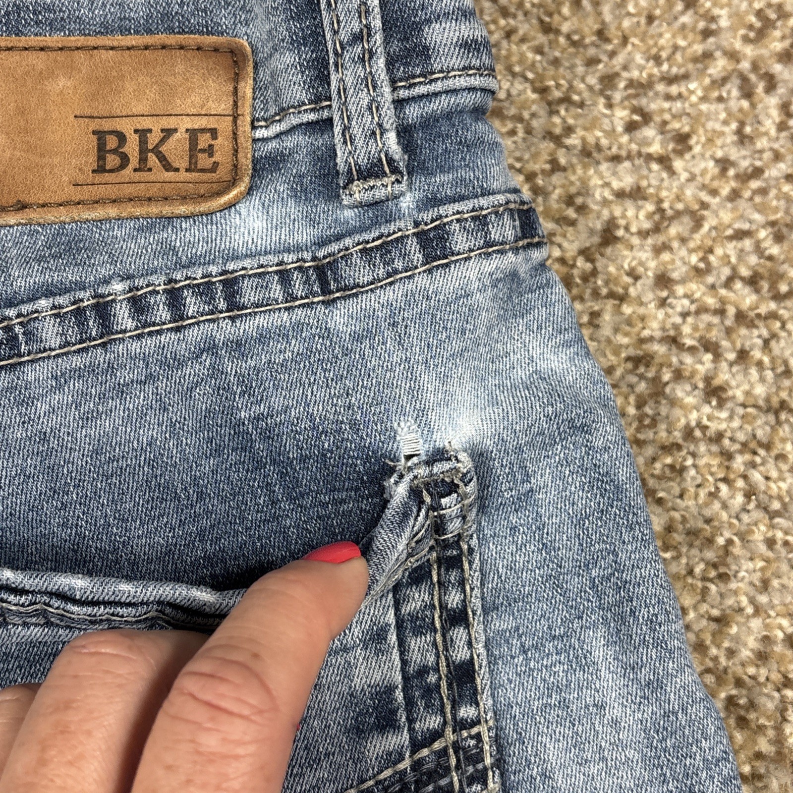 BKE Tyler Jeans Mens 34 Straight Leg Blue Actual (32x31) - View 17