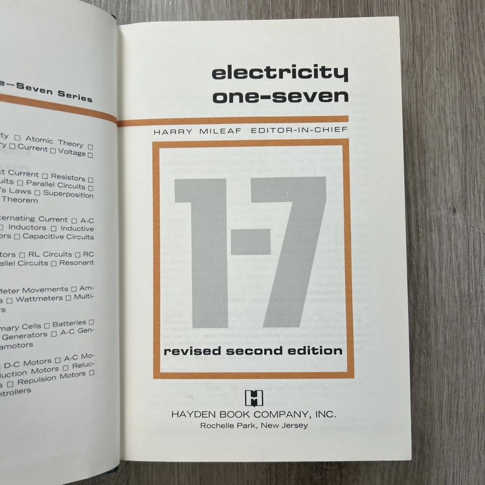 Electricity One-Seven By Harry Mileaf Hardcover Revised Second Edition 1987 Book - Image 4 of 4