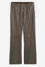 Lammnappa-Lederhose Gr. 36-54 Taupe Damen Echtleder 7/8-Hose Knöchellang Neu