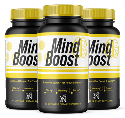 Mind Boost Pills, Mindboost for Clarity Memory & Focus 3 Pack 180 Capsules