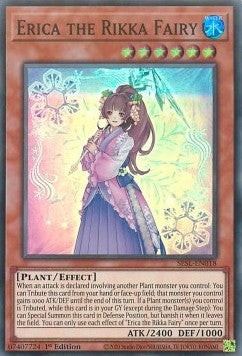 YuGiOh Erica the Rikka Fairy SESL-EN018 Super Rare Englisch NM 1st