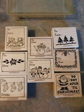 Stampin Up Christmas Gift Tags Set of 8 Vintage 1998 for Xmas Presents UNUSED