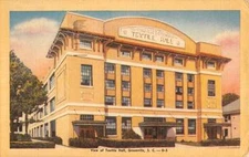 Greenville South Carolina Textile Hall Street View Antique Postcard K41182