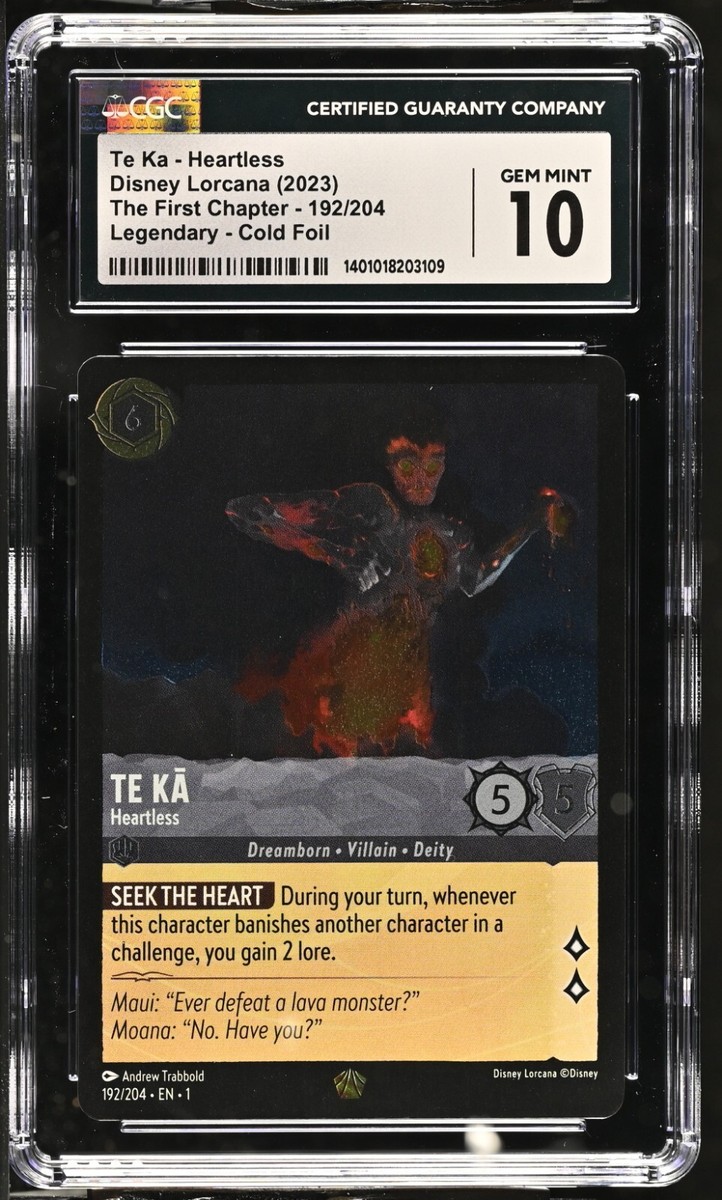 CGC 10 Disney Lorcana The First Chapter Te Ka Heartless Legendary