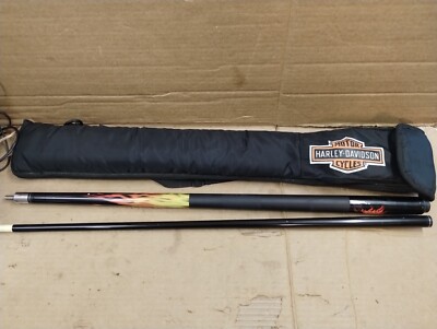 HARLEY DAVIDSON POOL CUE STICK 58'' 19oz WITH SOFT CASE