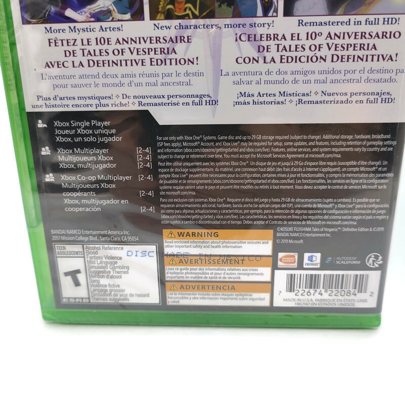Tales Of Vesperia Definitive Edition Xbox One Nuevo Sellado | Cuotas sin interés