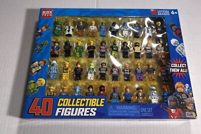 Block Tech 40 Collectible Mini Figures Works With Legos