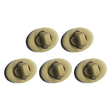 5Pcs Twist Turn Locks Aluminum Alloy Oval Turn Lock Clasp for Purses Bag, Bronze