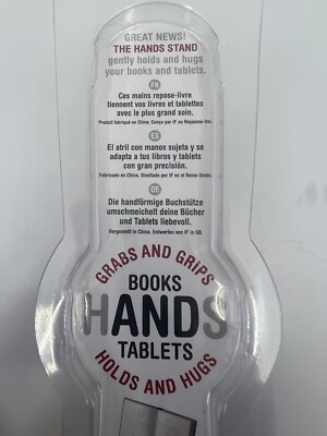 Supporto Per Libri E Tablet - Holder Pieghevole Con Mani Che Reggono, Design Scarlet - Foto 9