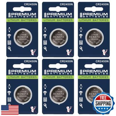 Premium Renata CR2450N Lithium 3V Coin Cell - Swiss Engineered High Capacity 