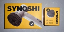 Synoshi Cordless Spin Scrubber Rechargeable, 3 Brush Heads + 2 Cone Heads New