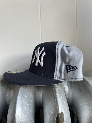 Vintage Ny Yankees “Double Logo” 59Fifty 7 7/8 New Era Fitted Hat