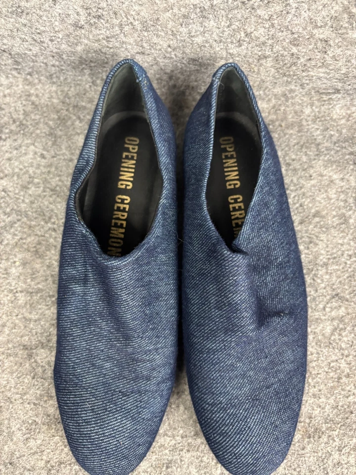 Церемония открытия Charley туфли женщин 35 синий джинсовой ткани Jean плоскостях без шнуровки - Изображение 3 из 4