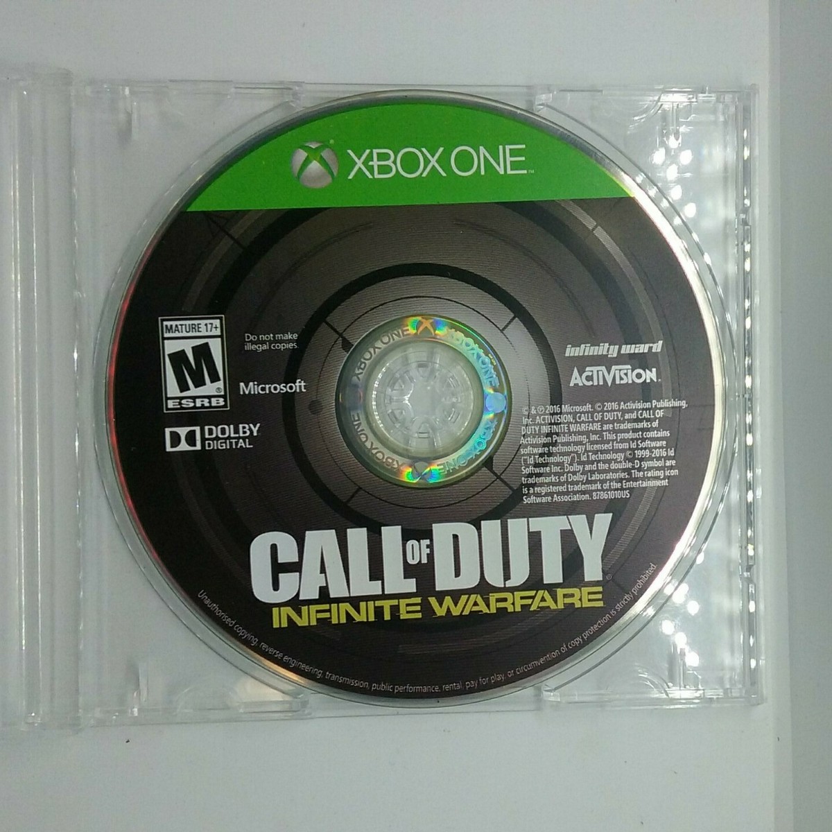 Call of Duty Infinite Warfare Xbox One DISC ONLY Tested Cleaned