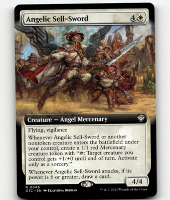 buy and sell mtg cards MTG Angelic Sell-Sword (Extended Art) - Commander: Outlaws of Thunder  Junction