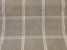 Sasha Plaid Linen Fabric Drapery/Upholstery