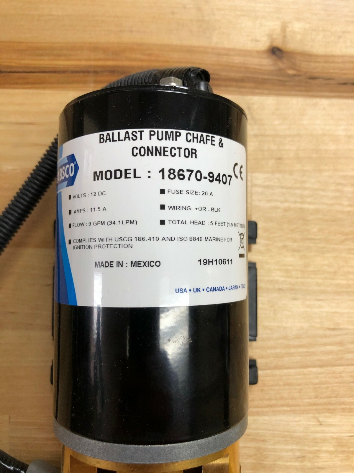 Jabsco Ballast Pump Model 186709407 Mastercraft eBay