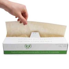 Ekoe 500 Pcs Papier Ciré Pour Aliments Biodegradable Bio Compostable 27x30 cm