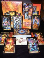 SEALED EASY TAROT DECK BOOK SET LEARN TO READ THE CARDS SPREAD SHEET INCLUDED