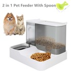 Automatic Pet Feeder 2 In 1 Cat Dog Food Dispenser Water Fountain Drink Bowl