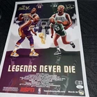 Magic Johnson & Larry Bird Signed 14x20 Custom Art Movie Poster Beckett JSA NBA