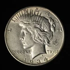 1934-S $1 Silver Peace Dollar - Free Shipping USA