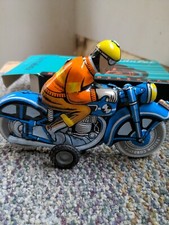 Vintage Toy Tin Litho Lemezaru Gyar Foreign Racing Motorcycle Hungary - w/BOX 