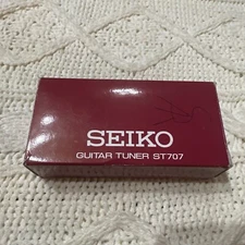 Seiko ST707 Guitar Tuner, Open Box Original Package Vintage Manual