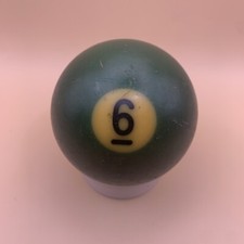 Vintage Replacement Pool Ball Billiards Green Solid 6 Ball 2 1/4" Diameter