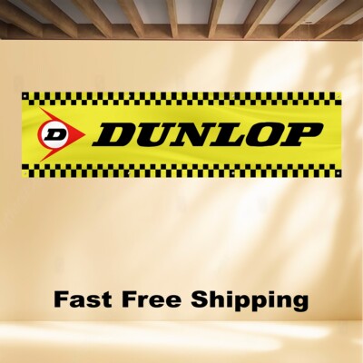 DUNLOP TIRES 2'X8' BANNER FLAG TYRES