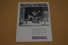 1987 Vintage Print Ad Defend your right to defend yourself self defense gang man