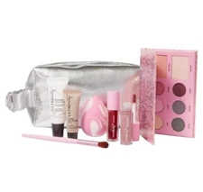 ULTA Beauty Collection 8 Piece Makeup Set and Silver Makeup Bag