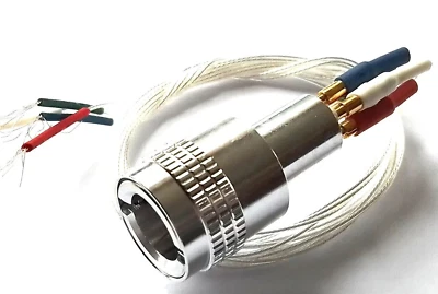 RETRO AUDIO PARTS Enchufe de brazo a cabezal con cable plateado Litz 5N para brazos SME 3009 y 3012