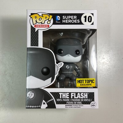 The Flash Black and White DC Superheroes Funko Pop #10 Hot Topic+