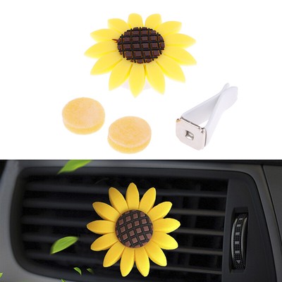 Car Air Freshener Perfume Sunflower Vent Clip Fragrance Scent Diffuser Dec.h7
