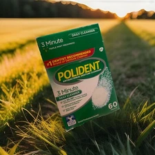 Polident 3 Minute Denture Cleanser Tablets - 60 tablet Count