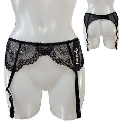 Gossard Damen Superboost Strapse aus Spitze Strumpfband Gr. S Schwarz NEU