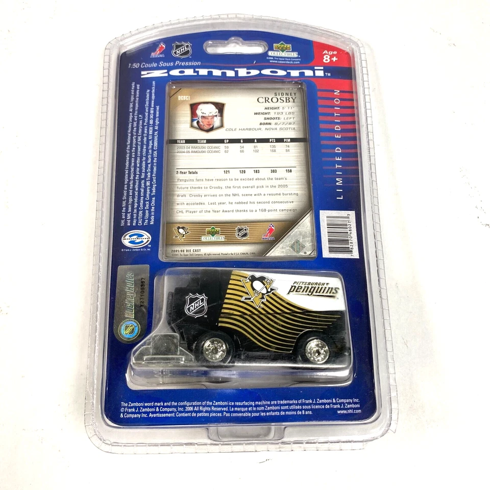 Zamboni fundido a presión Sidney Crosby 2005 Pittsburgh Penguins cubierta superior coleccionables Foto 4 de 4