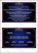 Bally Xenon 1980 Cartes Instructions Flipper Pinball Cards 3 FR / EN Version F