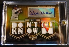 2010 TRIPLE THREADS ROBINSON CANO AUTO JERSEY CHUNKS YANKEES 7/9  (223)
