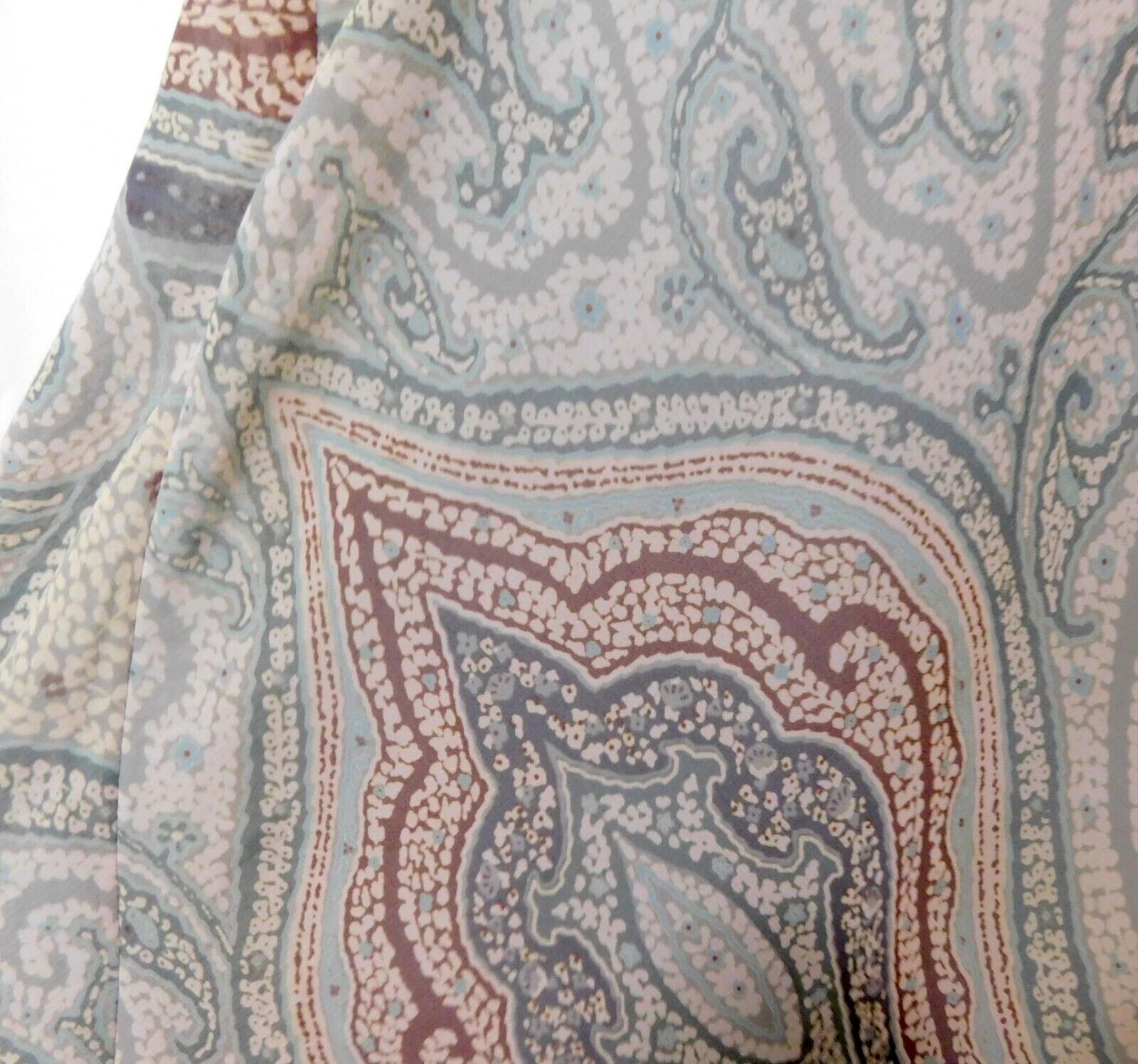 UNDERCOVER Camicia da notte Victorias Secret Chemise L pizzo chiffon abito slip paisley ruggine oliva