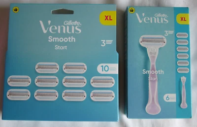 Gillette Venus Smooth Start Rasierer für Frauen + 16 Rasierklingen Neu und OVP