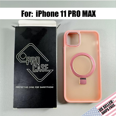 Case designed for iPhone 11 PRO MAX: Frosted Pink | Magnetic | Kickstand