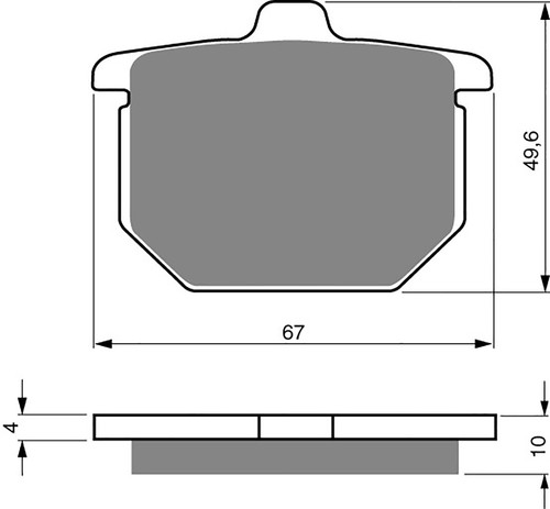 Brake Pads Front & Rear For Honda GL 1000 K/K1/K2 Goldwing fixing 1975-1977 - Picture 2 of 3