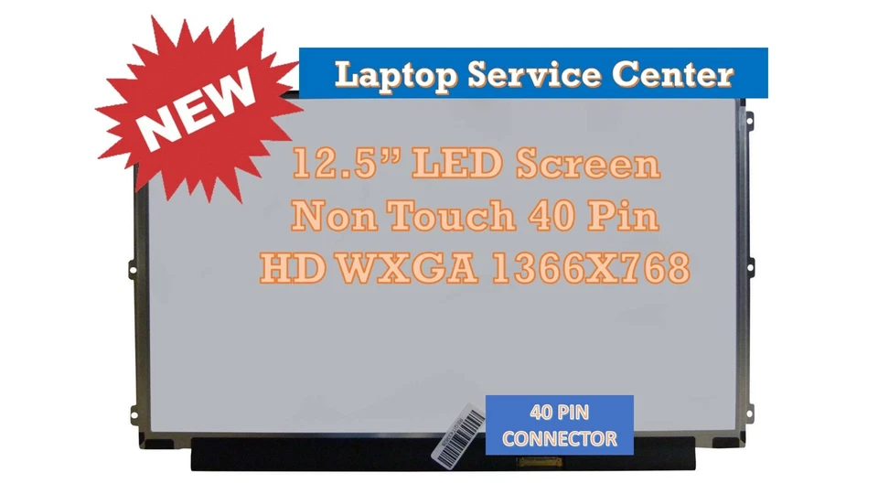 New 12.5" HD WXGA laptop LED LCD screen for IBM lenovo 93P5674 - Image 2 of 3