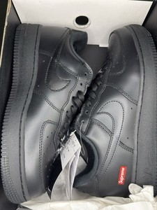 Supreme x Nike Air Force 1 Low Box Logo- Black Size 9