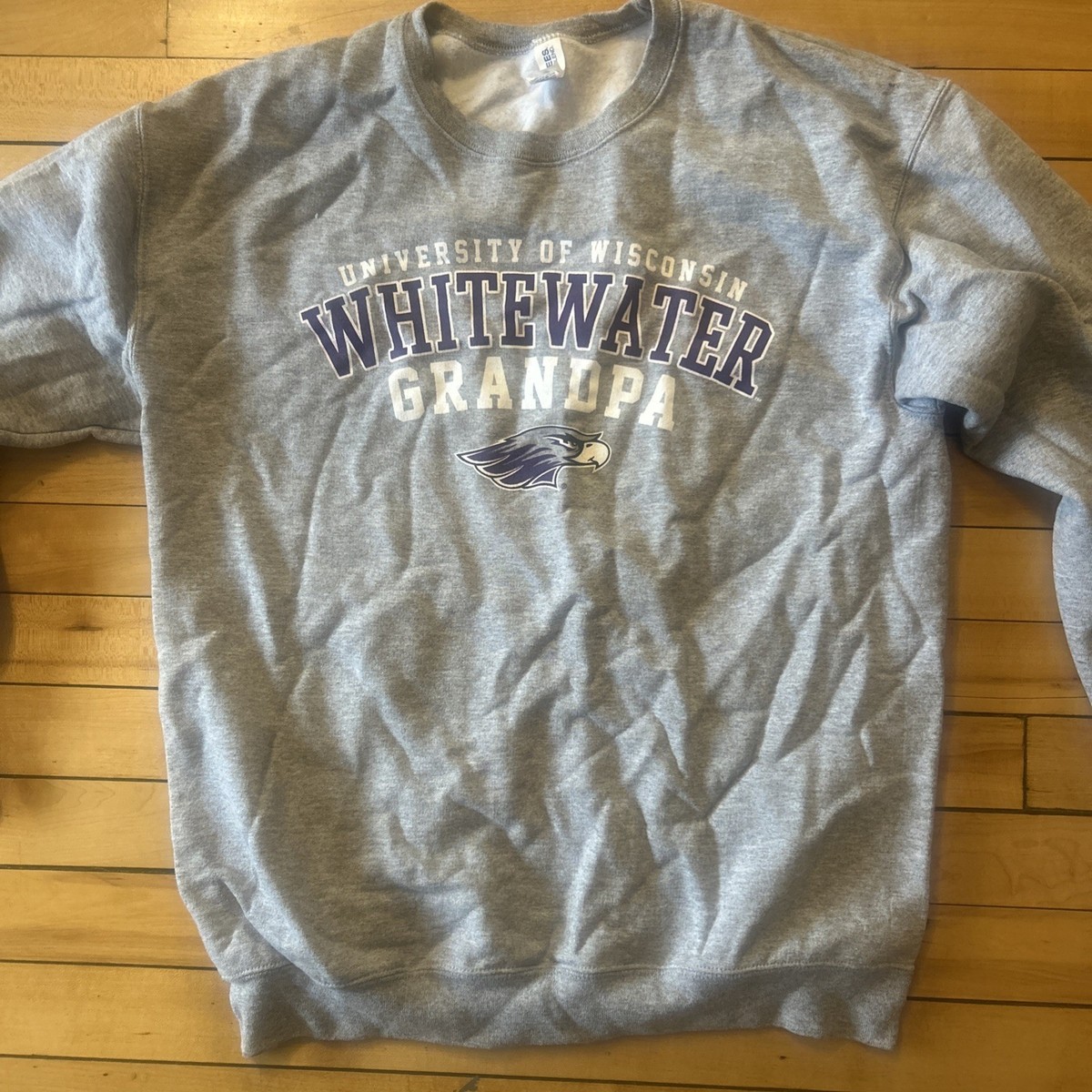 University of Wisconsin-Whitewater Warhawks UWW Crewneck Sweatshirt GRANDPA